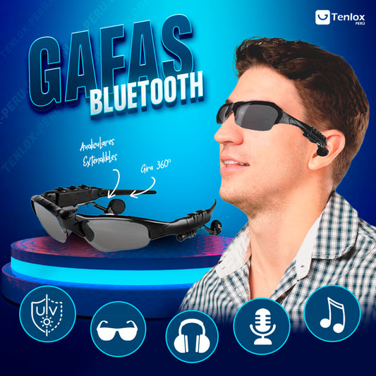 GAFAS CON AUDIFONOS + CARGADOR + PAÑO + ESTUCHE F1